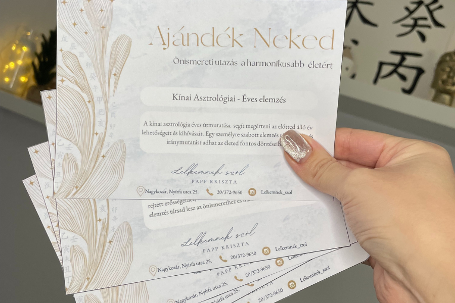 Kínai asztrológia ajándékutalány